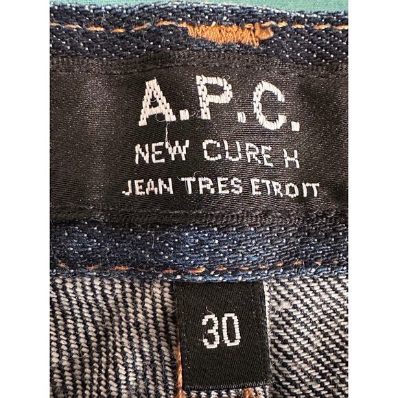 APC New Cure H Jean Tres Etroit‎ Jeans Dark Wash Sz 30 - Picture 10 of 13